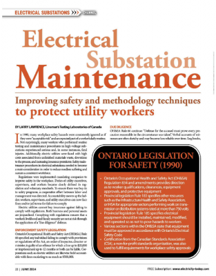 Substation Maintenance: Improving Safety & Methodology Techniques to Protect Workers