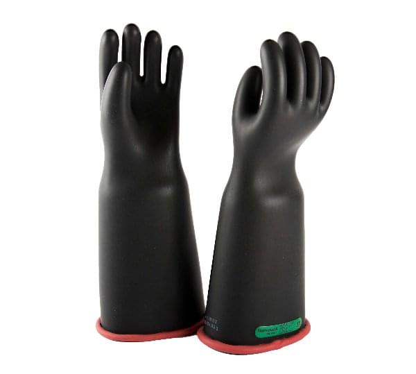 Salisbury NG318BCRB Class 3 Rubber Gloves, Bell Cuff, Red/Black, Sizes 8 to 12